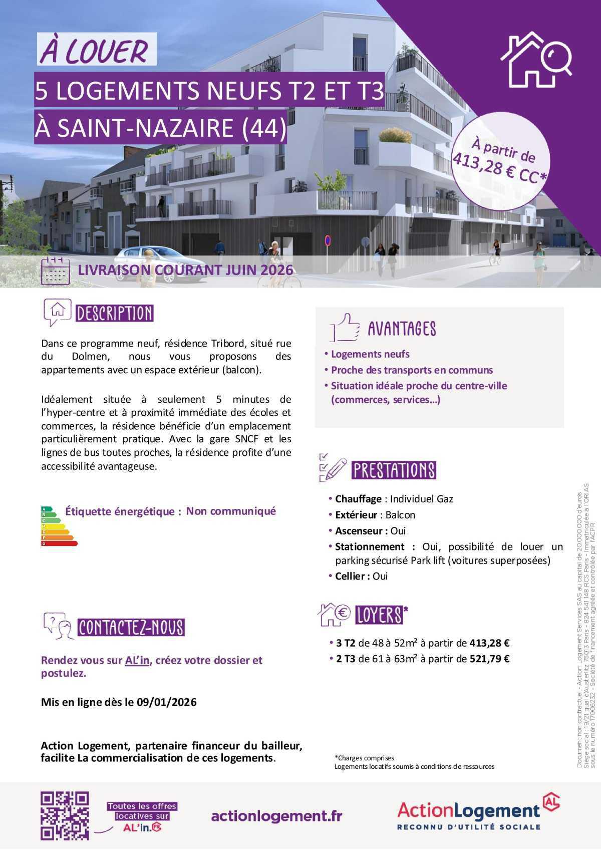 Communication FO => Action logement : offre location appartements (Saint Nazaire)