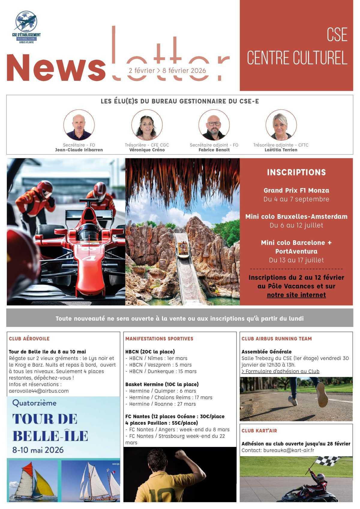 Informations du CSE et de la coopérative semaine 6