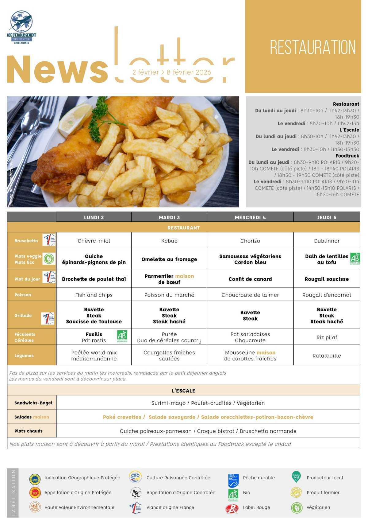 Informations du CSE et de la coopérative semaine 6