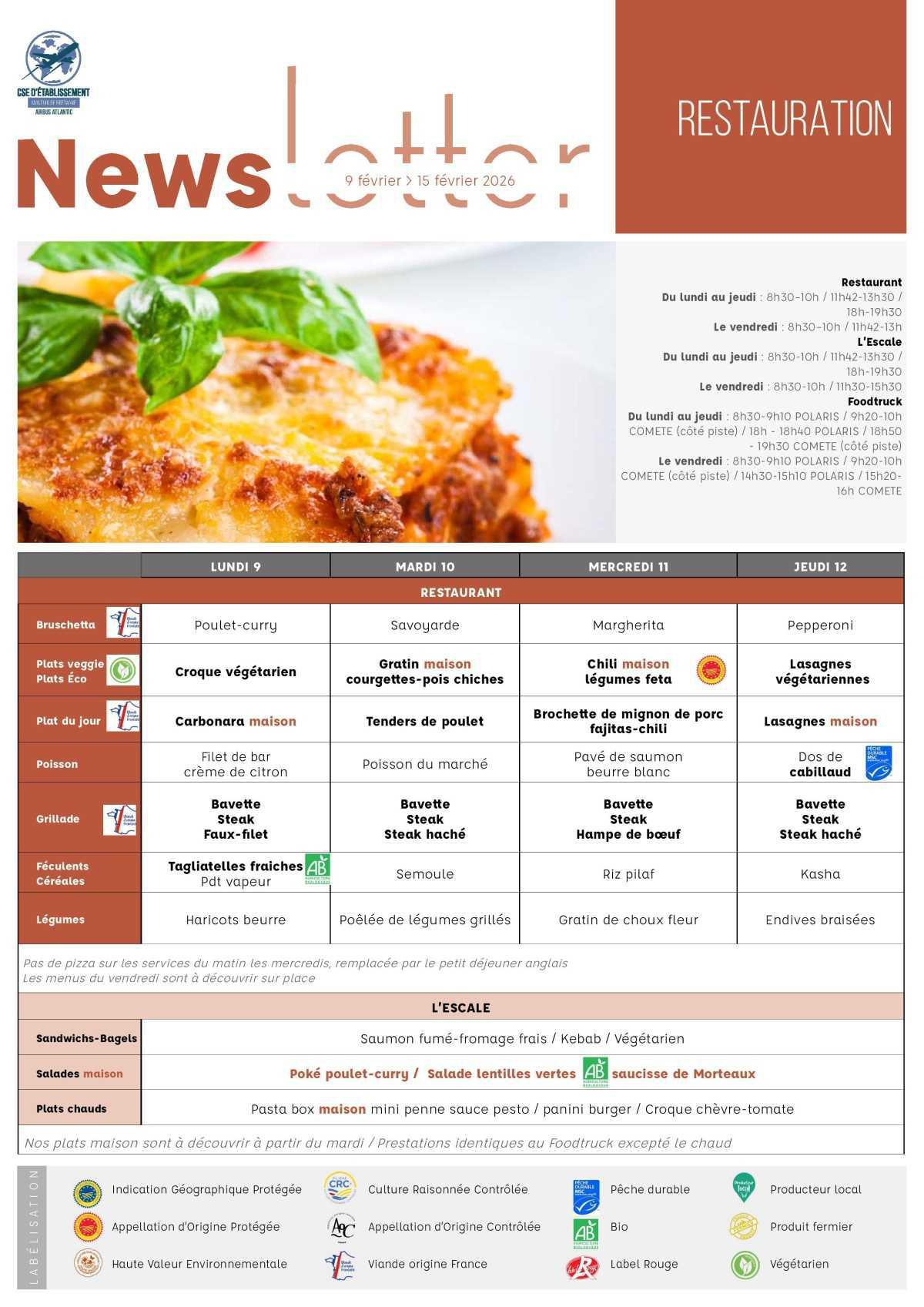 Informations du CSE et de la Coopérative semaine 7