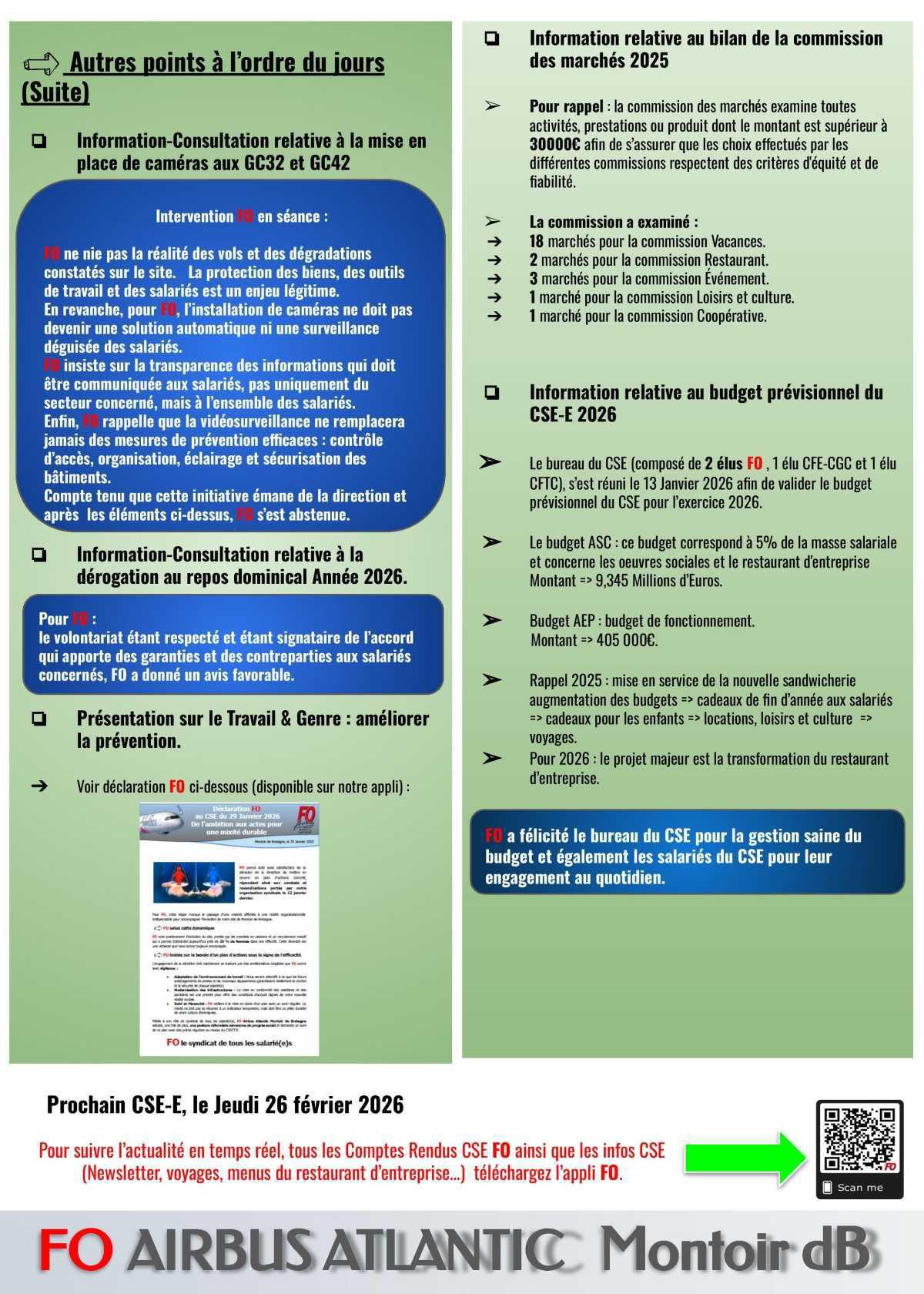 Compte rendu CSE de janvier 2026