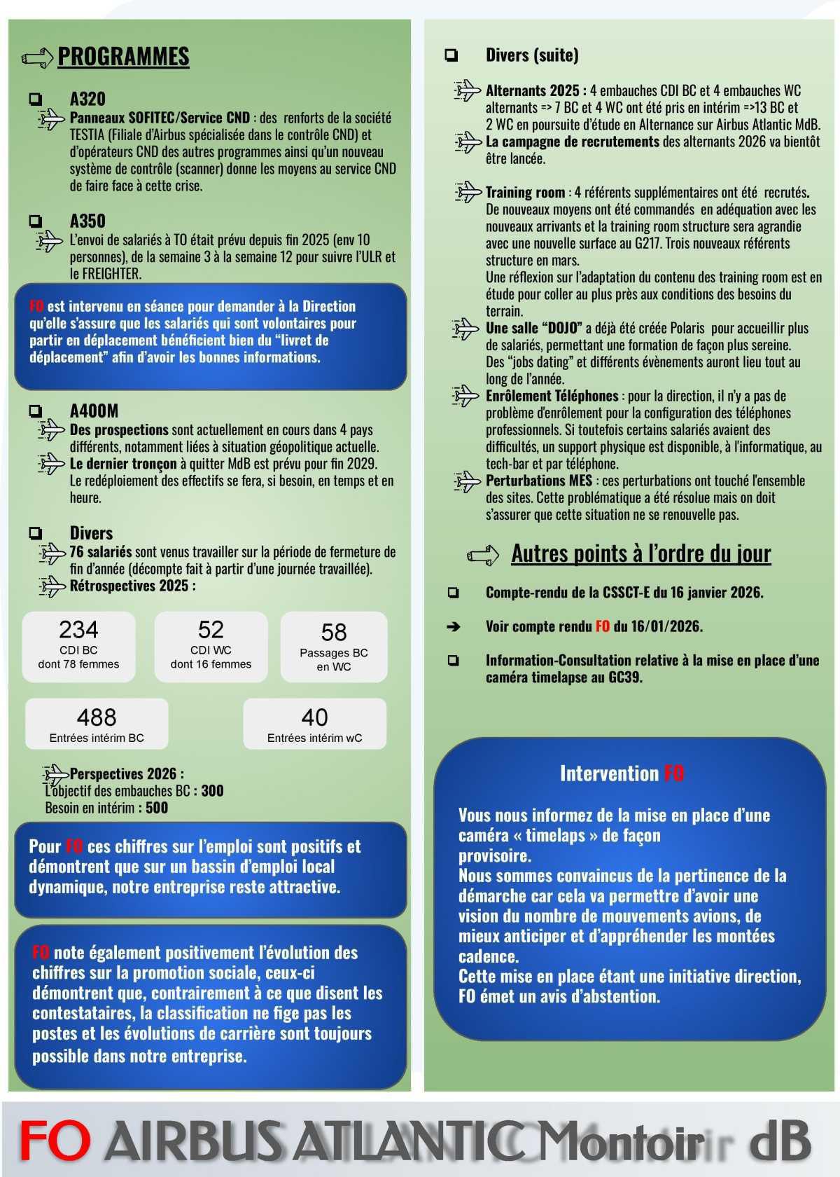Compte rendu CSE de janvier 2026