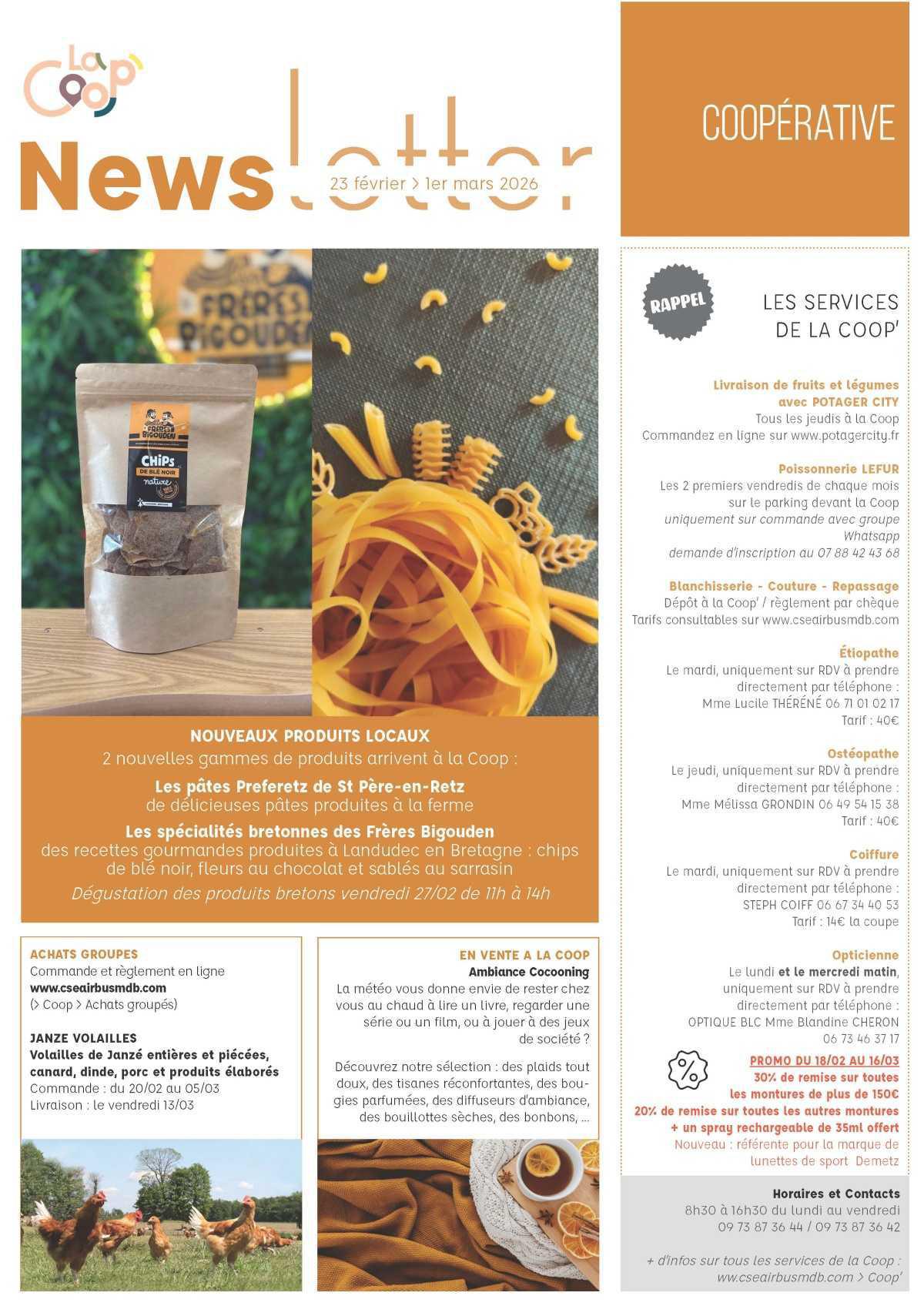 Informations du CSE et de la coopérative semaine 9 Informations du CSE et de la coopérative semaine 9