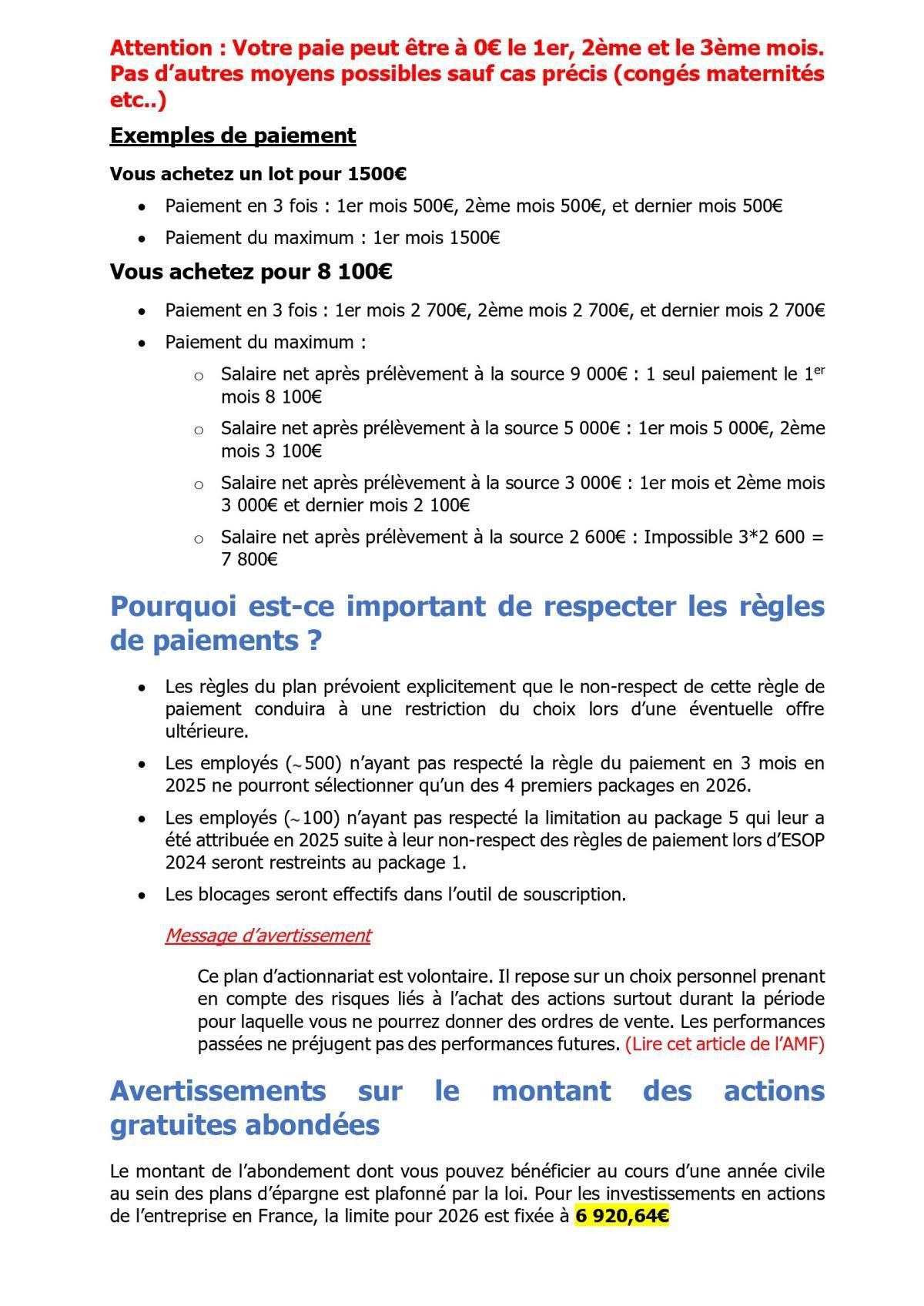 Information ESOP 2026