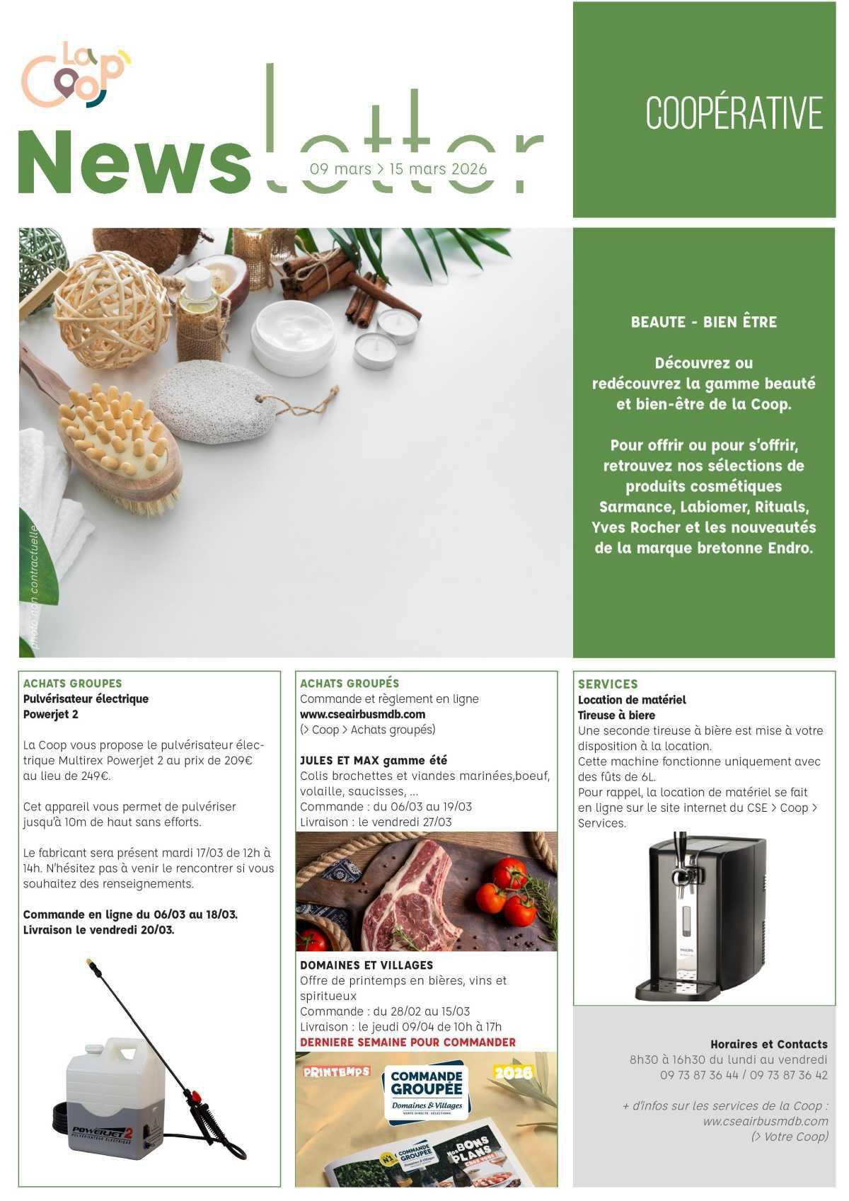 Informations du CSE et de la coopérative semaine 11 Informations du CSE et de la coopérative semaine 11