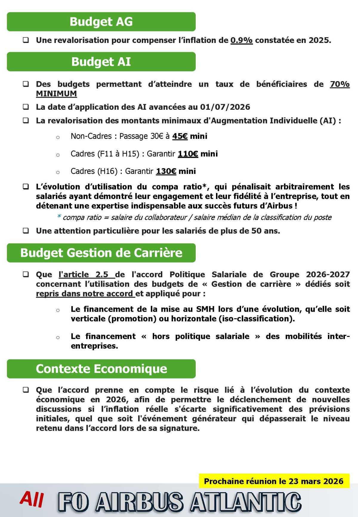 Politique salariale 2026-2027 : R2