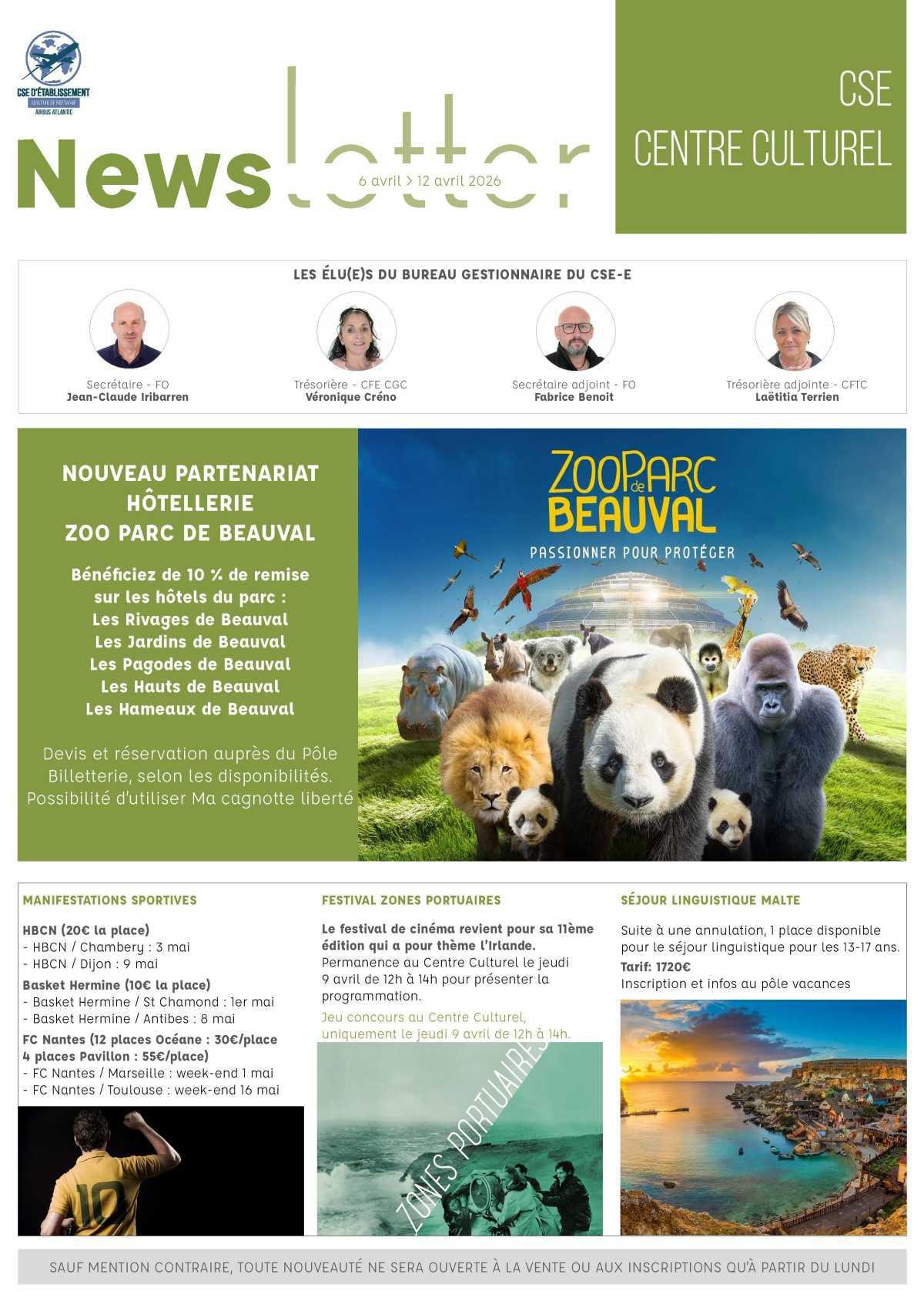 Informations du CSE et de la Coopérative semaine 15 Informations du CSE et de la Coopérative semaine 15