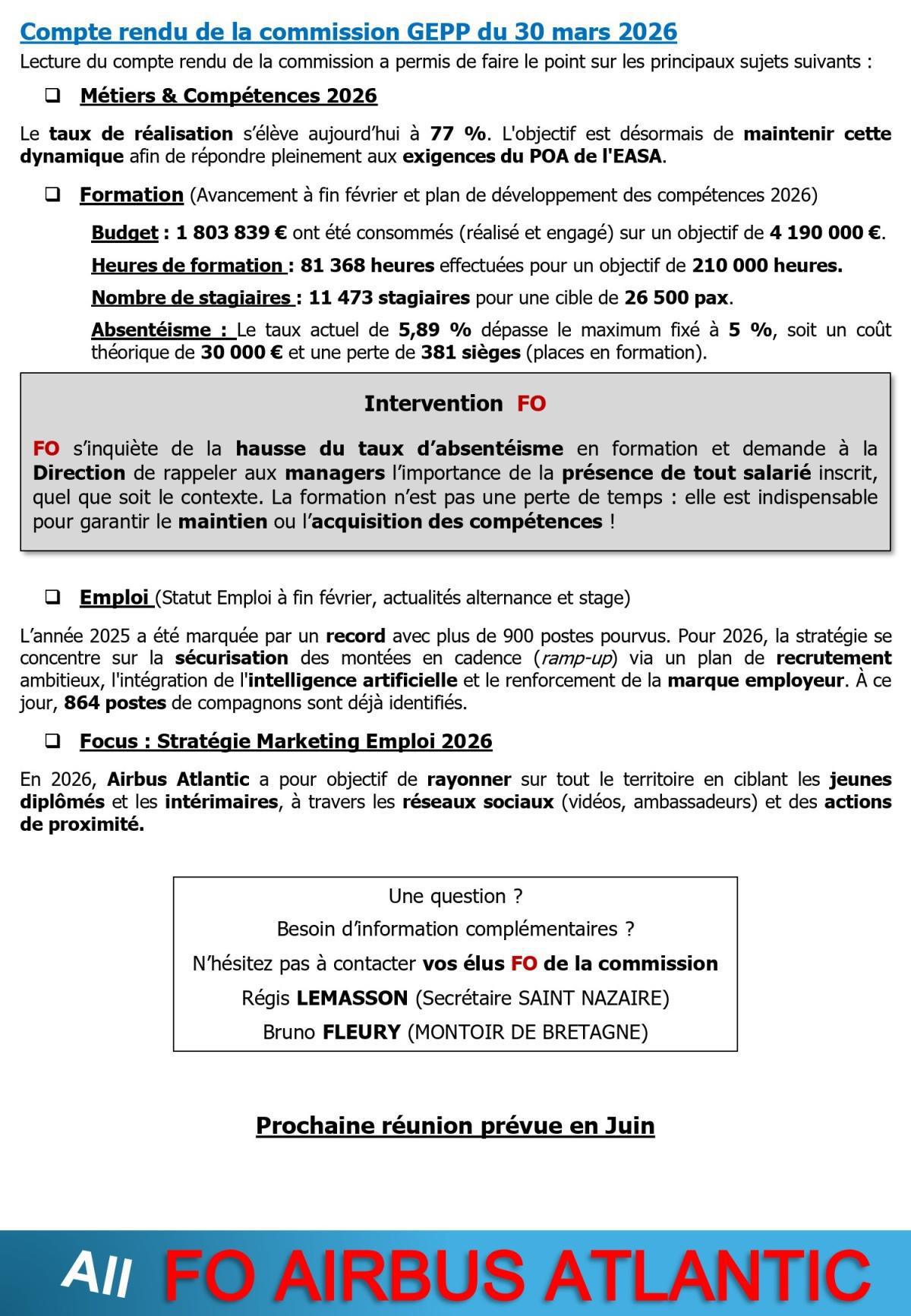 Compte rendu partiel du CSE-C du 8 avril 2026