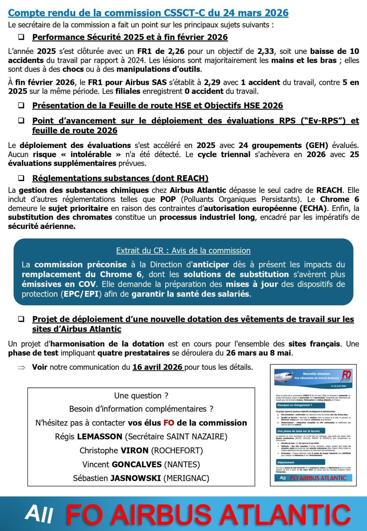 Compte rendu partiel du CSE-C du 8 avril 2026