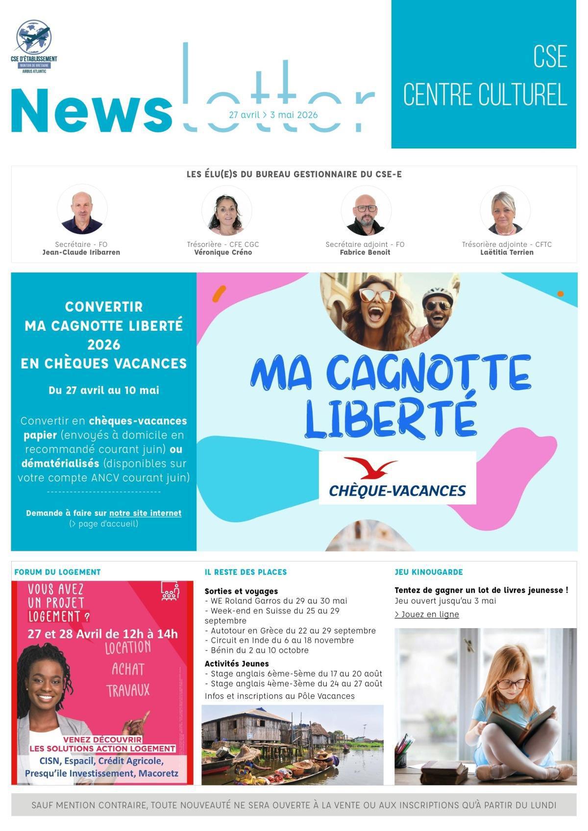 Informations du CSE et de la coopérative semaine 18 Informations du CSE et de la coopérative semaine 18