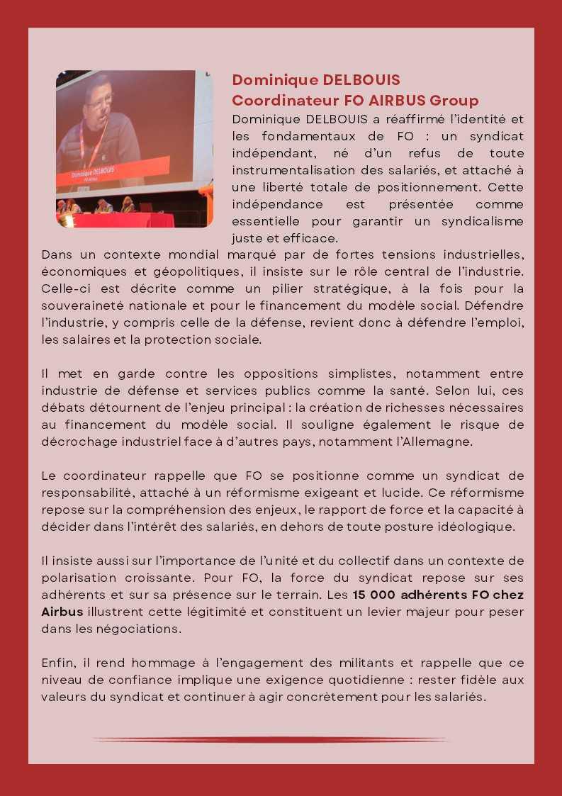 26e congrès confédéral FO à Dijon