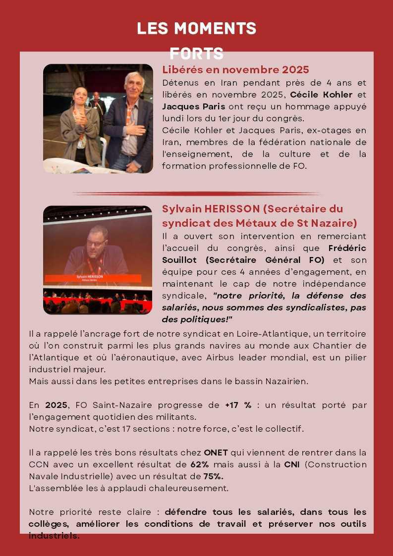26e congrès confédéral FO à Dijon