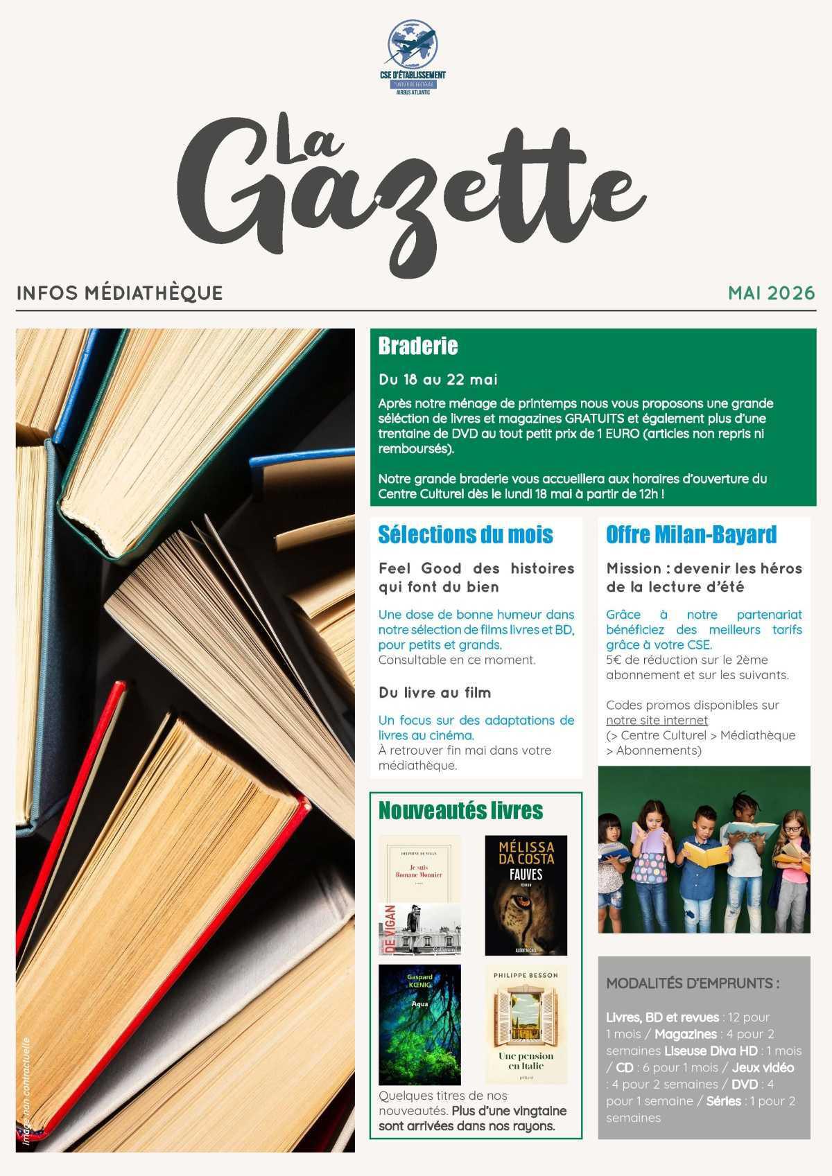 Informations du CSE et de la Coopérative semaine 20