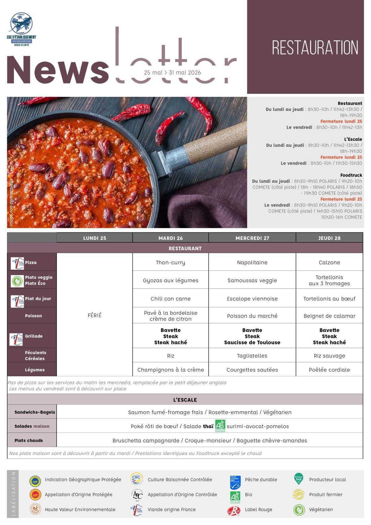 Informations du CSE et de la coopérative semaine 22 Informations du CSE et de la coopérative semaine 22