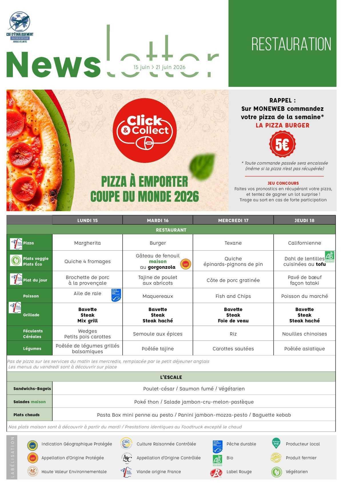 Informations du CSE et de la Coopérative semaine 25
