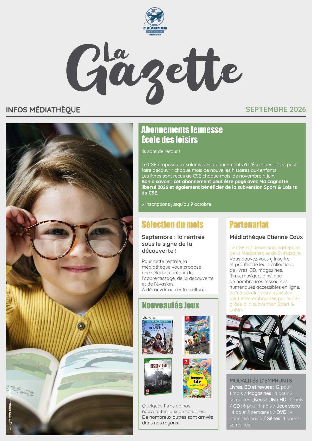 Informations du CSE et de la coopérative semaine 37