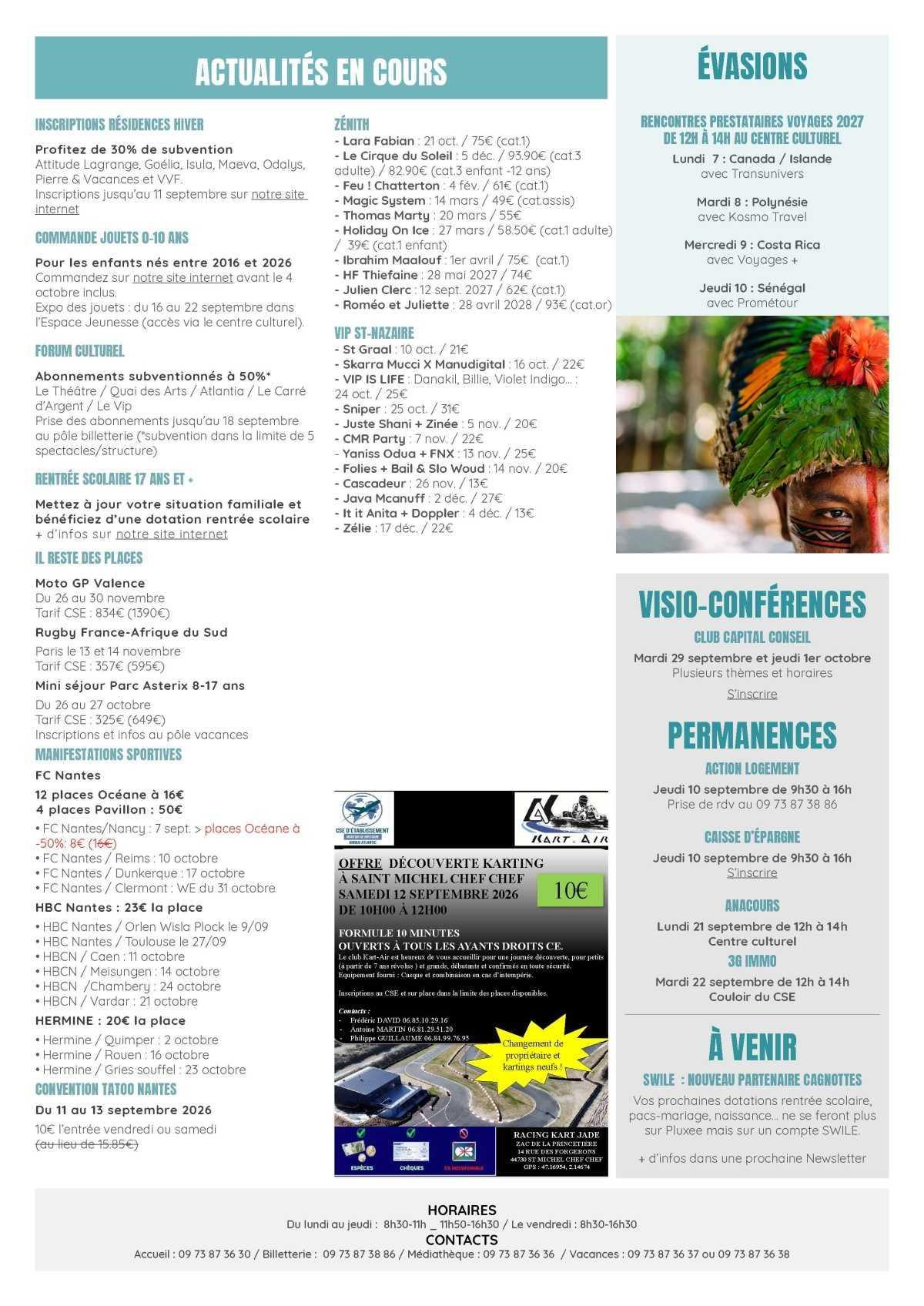 Informations du CSE et de la coopérative semaine 37 Informations du CSE et de la coopérative semaine 37
