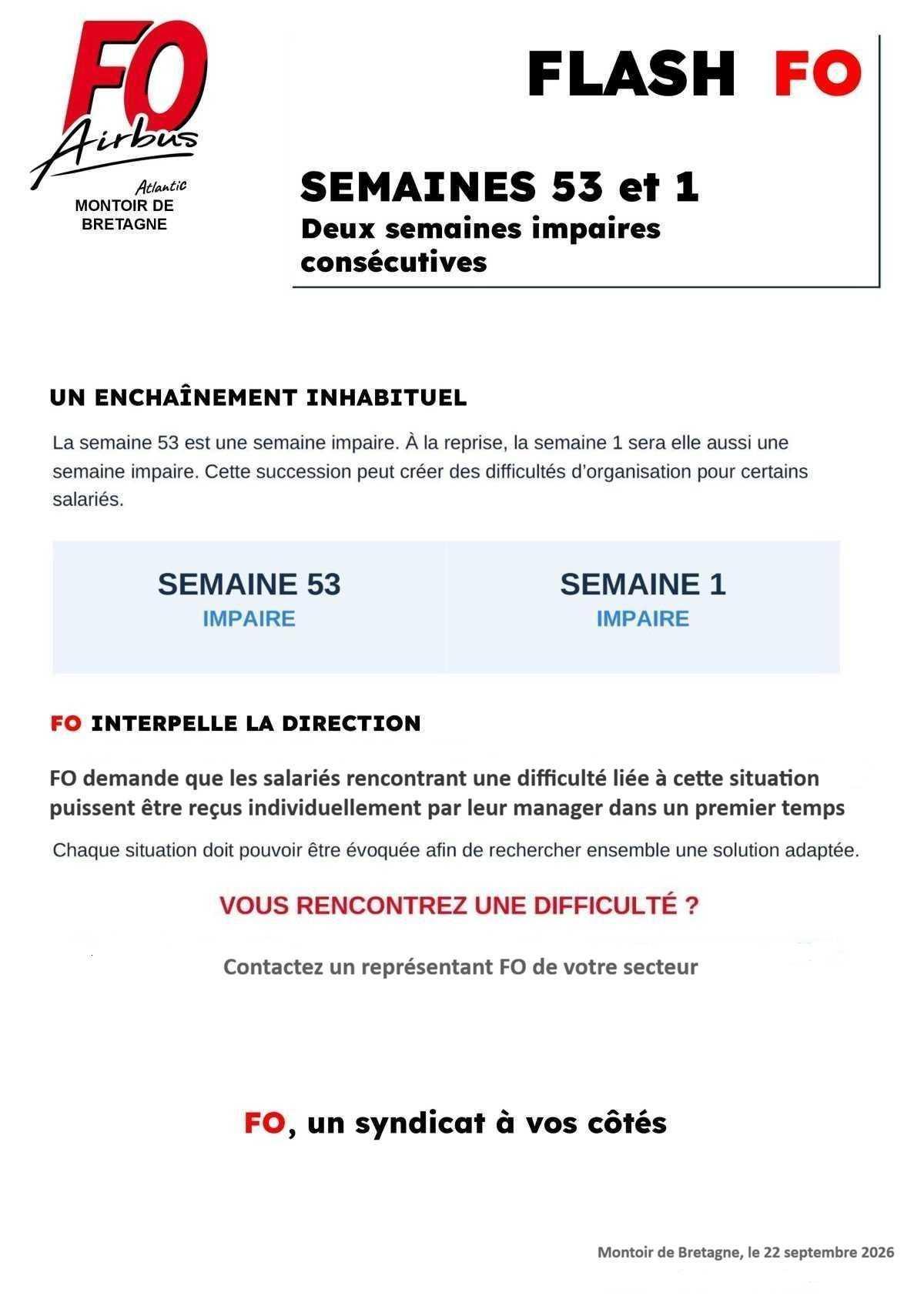 Semaine 53 et 1 : FO intervient 
