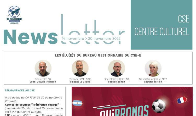Informations du CSE et de la coopérative semaine 46