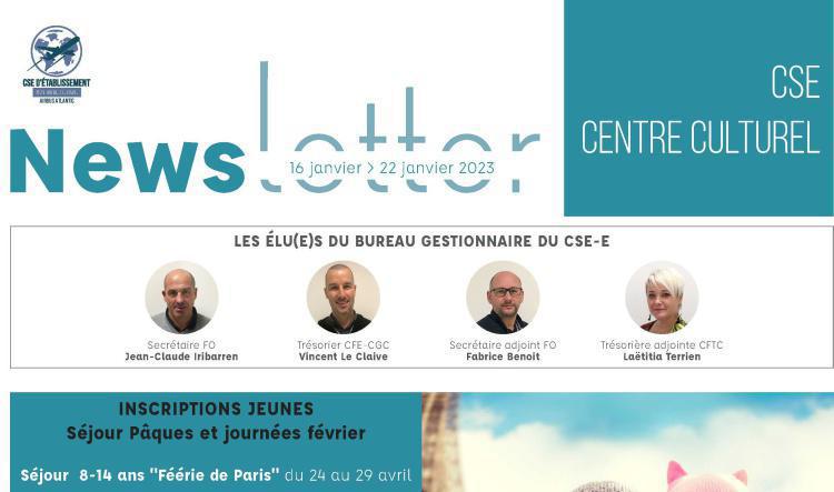 Informations du CSE et de la coopérative semaine 3