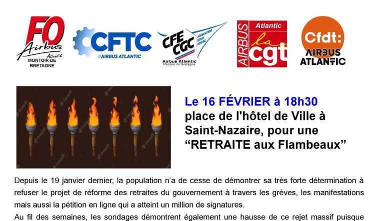 Jeudi 16 février : Retraites aux Flambeaux à St Nazaire