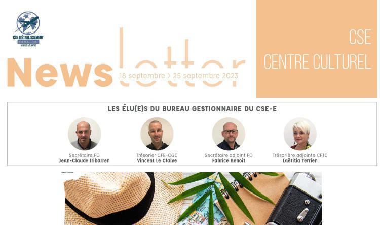 Informations du CSE et de la coopérative semaine 38