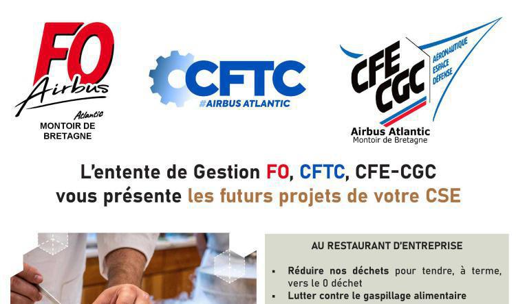 Tract de l'entente sur "les futurs projets du CSE"
