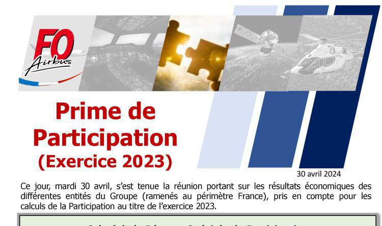 Prime de Participation (Exercice 2023)