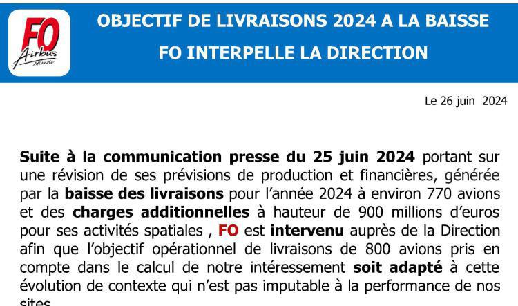 Courrier à la direction : demande de réouverture accord d'intéressement 2024