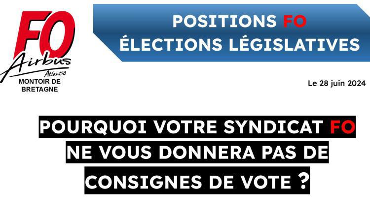 Positions FO : élections législatives 