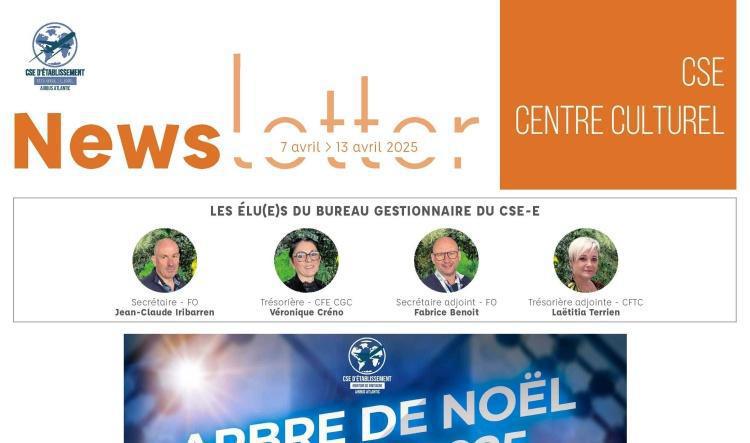 Informations du CSE et de la coopérative semaine 15