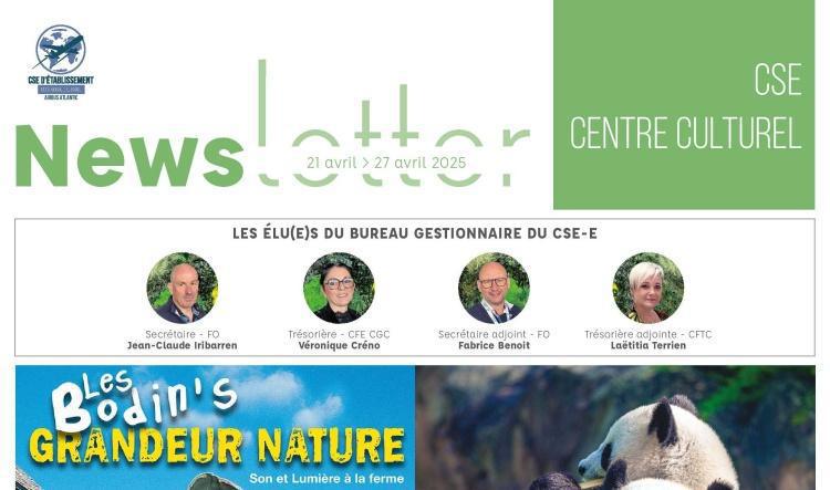 Informations du CSE et de la coopérative semaine 17