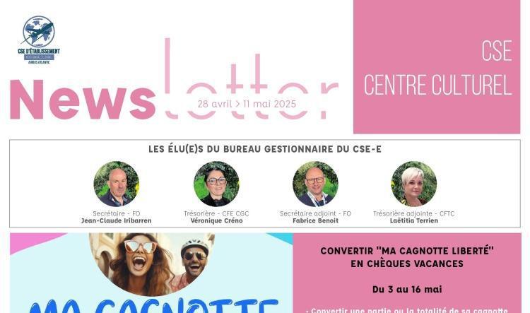 Informations du CSE et de la coopérative semaine 18