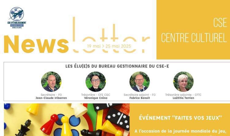 Informations du CSE et de la coopérative semaine 21