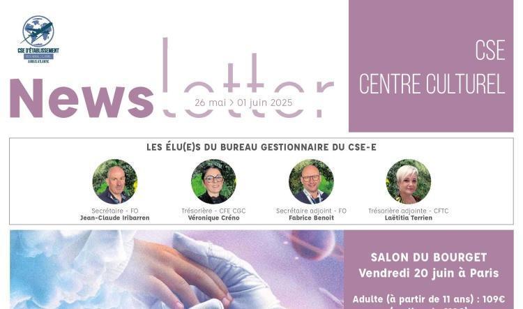 Informations du CSE et de la coopérative semaine 22