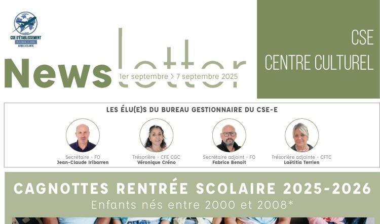 Informations du CSE et de la coopérative semaine 36
