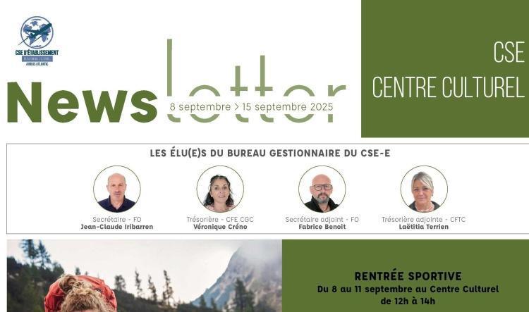 Informations du CSE et de la coopérative semaine 37