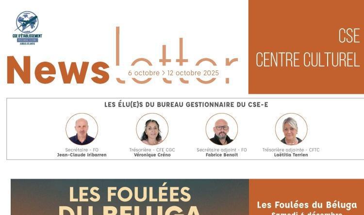 Informations du CSE et de la coopérative semaine 41