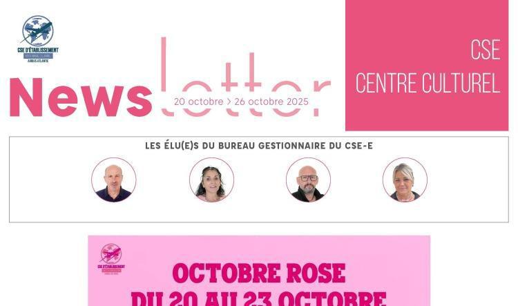 Informations du CSE et de la coopérative semaine 43