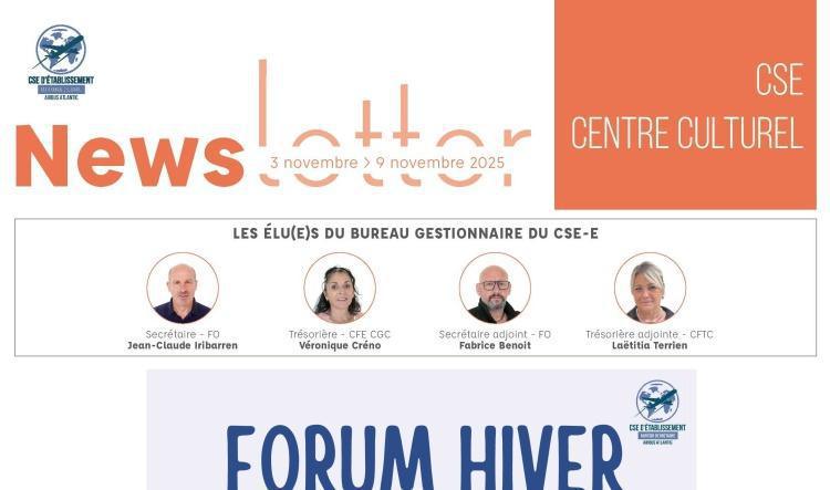 Informations du CSE et de la coopérative semaine 45