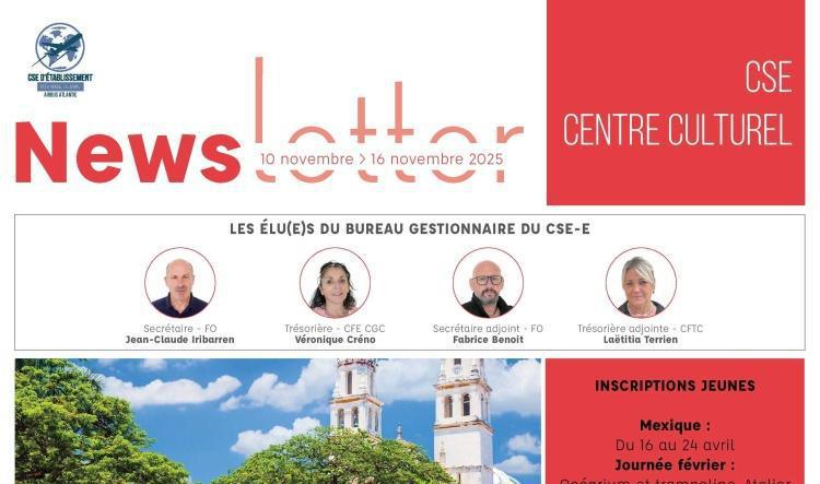 Informations du CSE et de la coopérative semaine 46