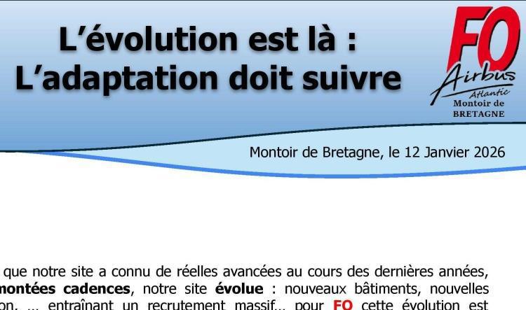 L'évolution est là : l'adaptation doit suivre