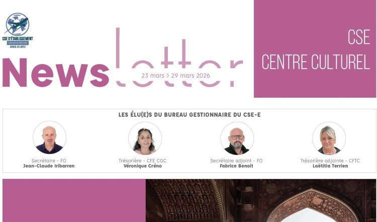 Informations du CSE et de la coopérative semaine 13