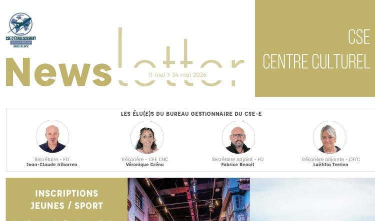 Informations du CSE et de la Coopérative semaine 20