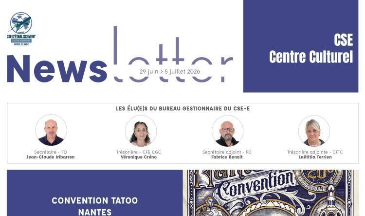 Informations du CSE et de la coopérative semaine 27