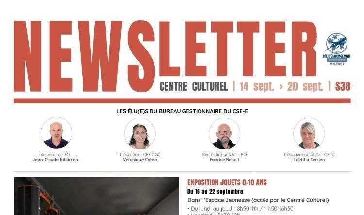 Informations du CSE et de la coopérative semaine 38