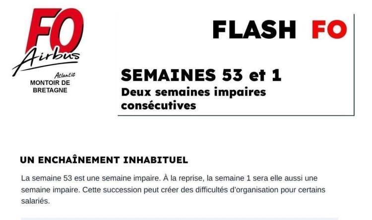 Semaine 53 et 1 : FO intervient 
