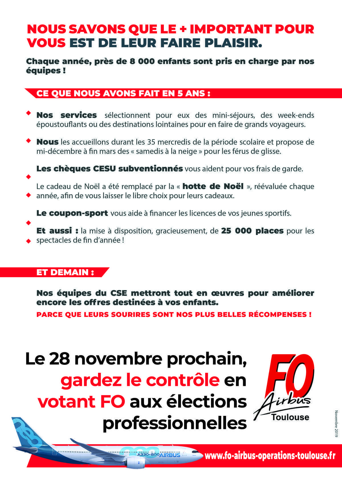 Penser à vos enfants est essentiel aussi.