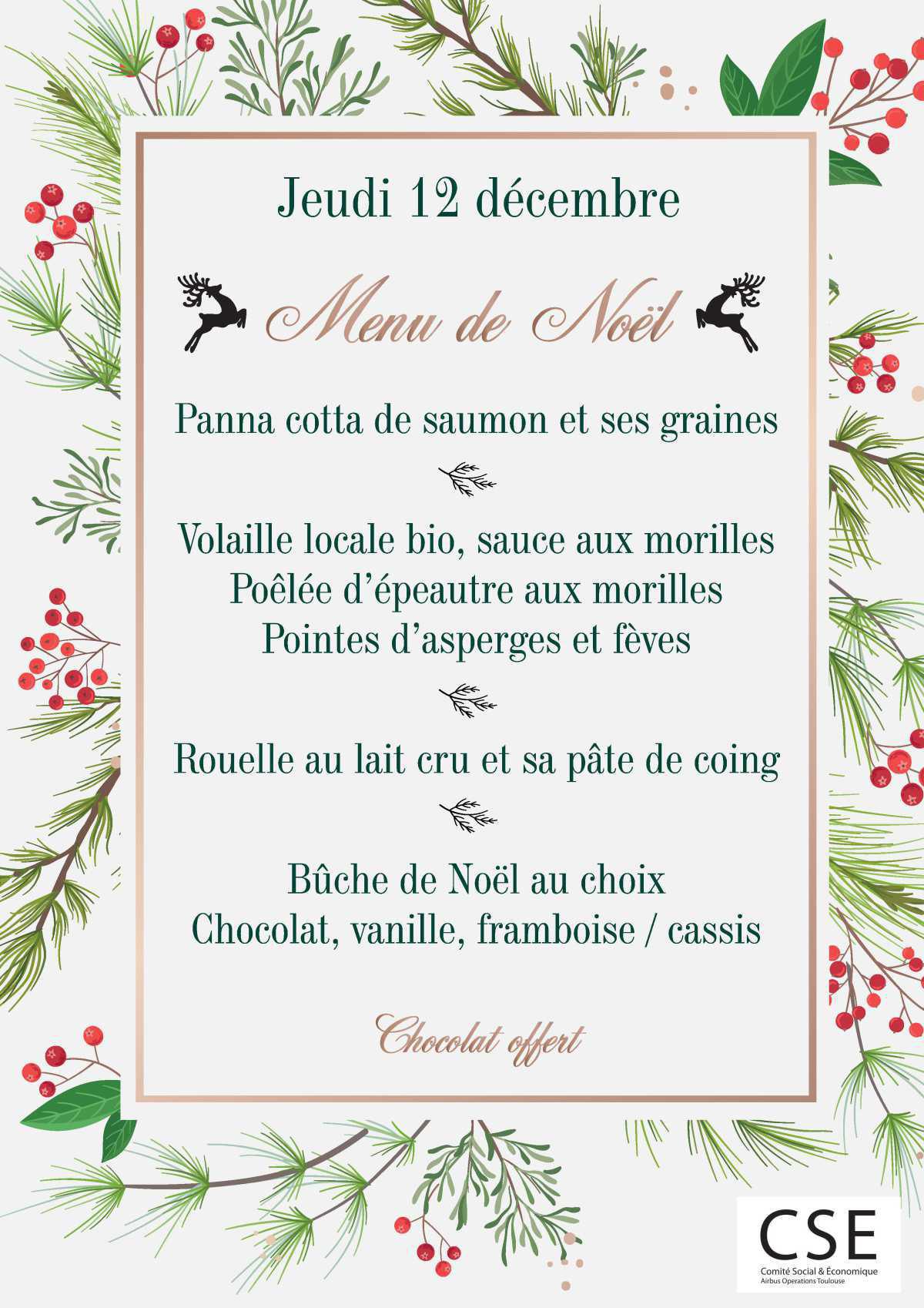 Menu de Noël