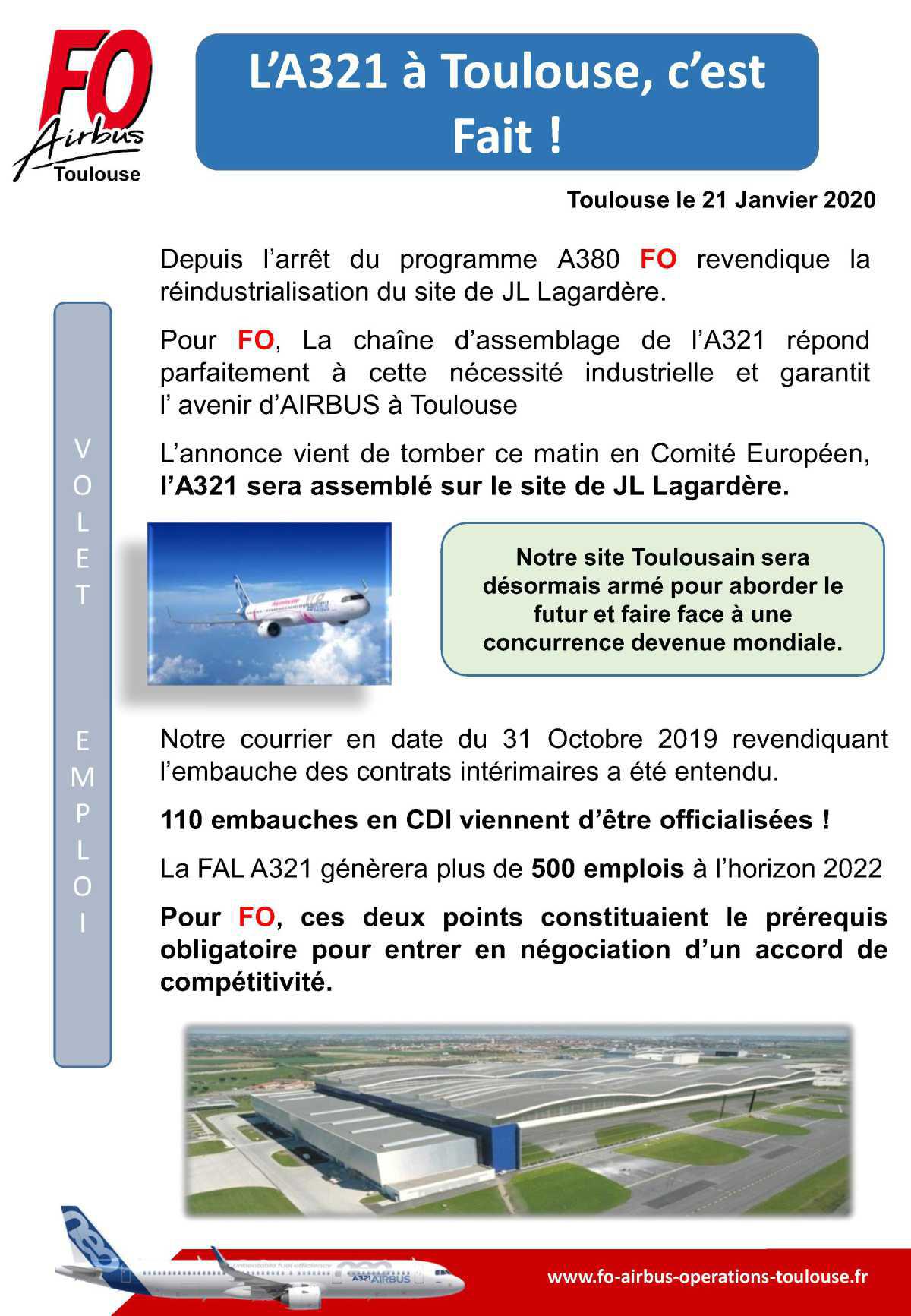 L'A321 à Toulouse, c'est Fait!